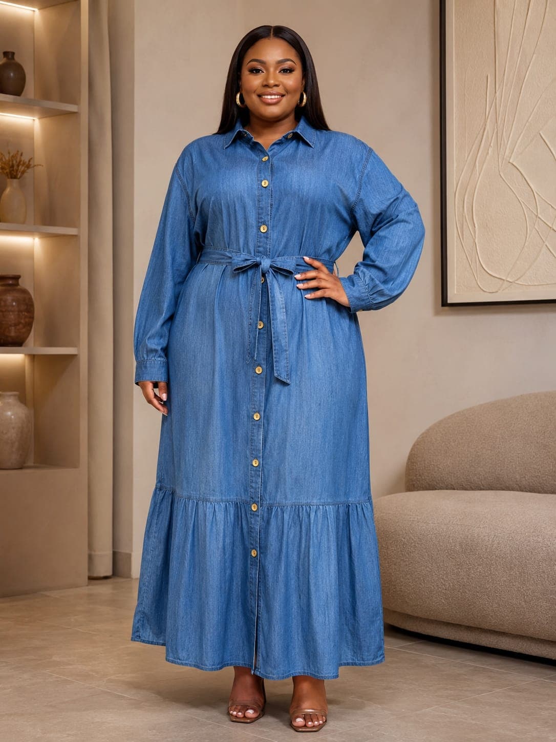 De Ye De Denim gown