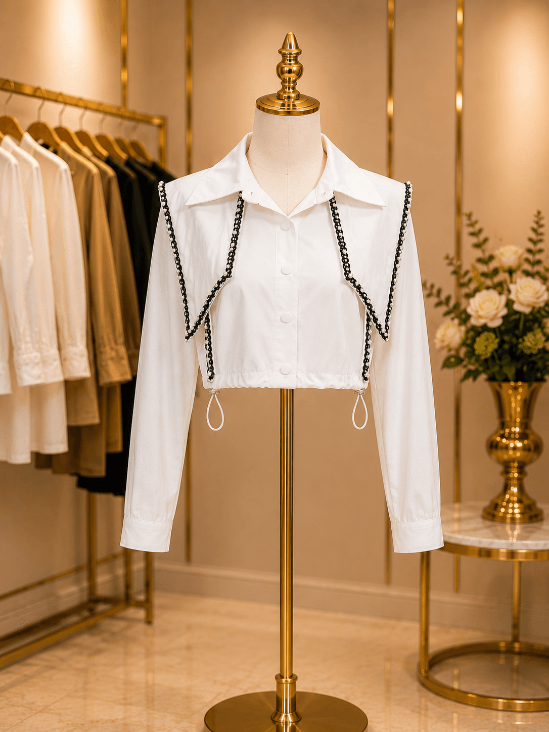 White Crop Shirt