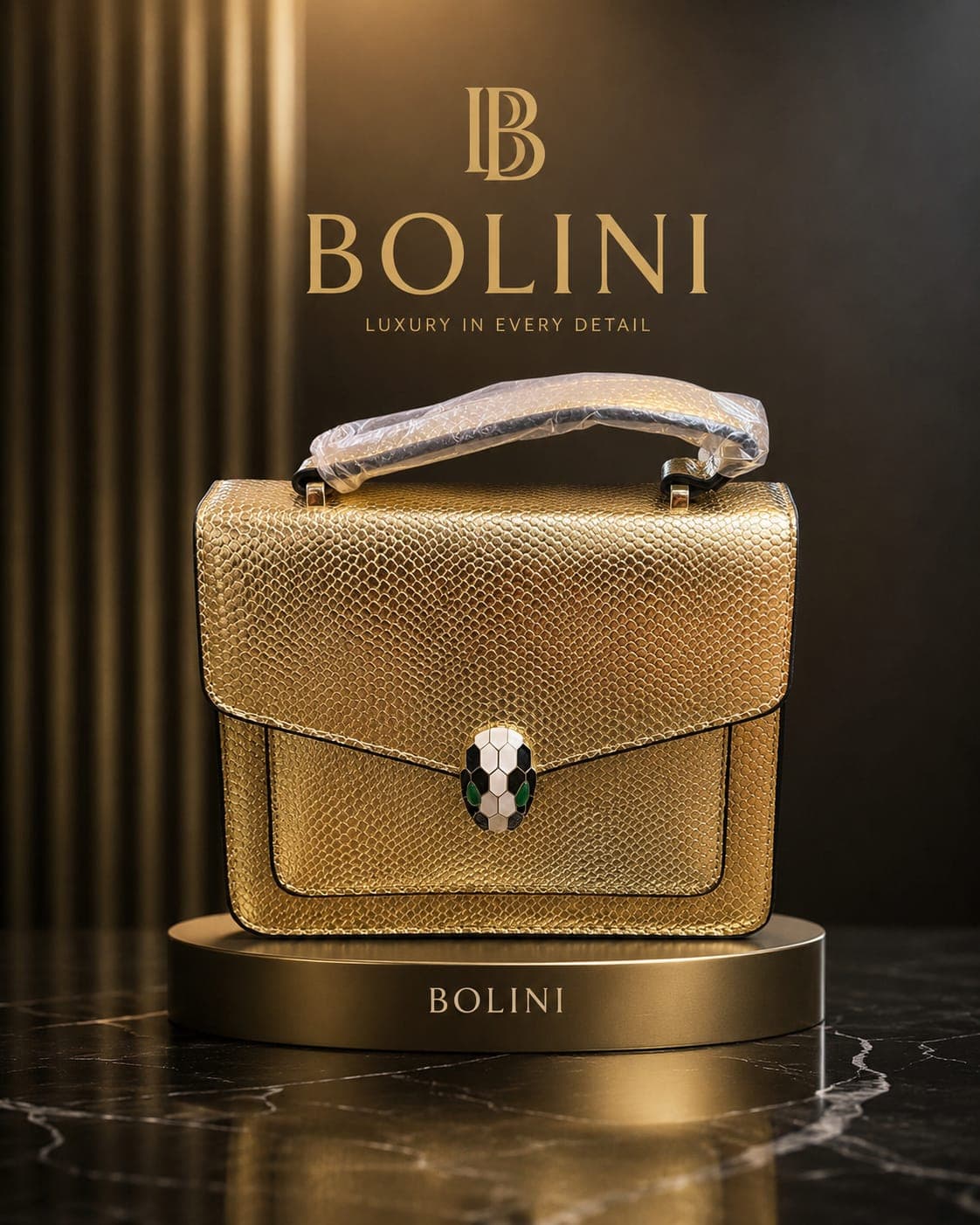 Gold purse bag