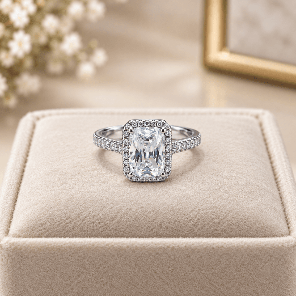 SILVER DIAMOND RING