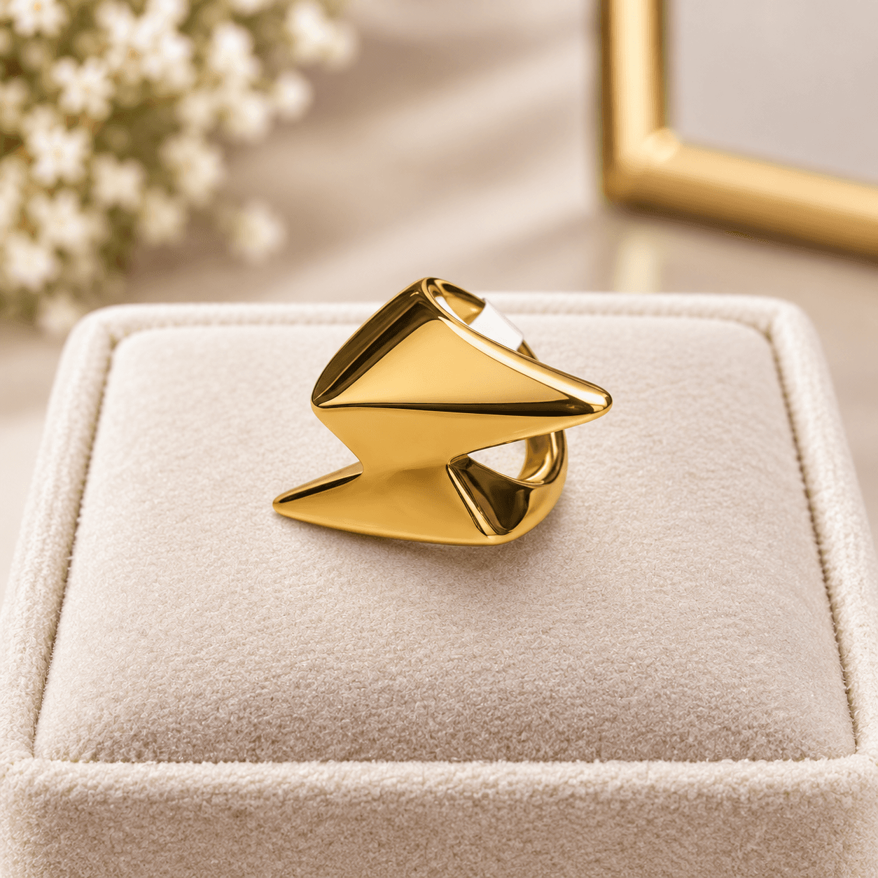LIGHTNING BOLT GOLD RING