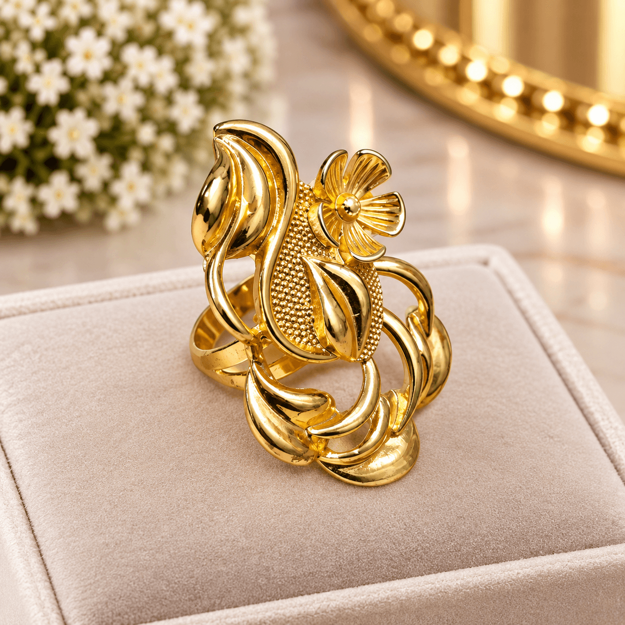 GOLDEN PETAL BLOOM RING