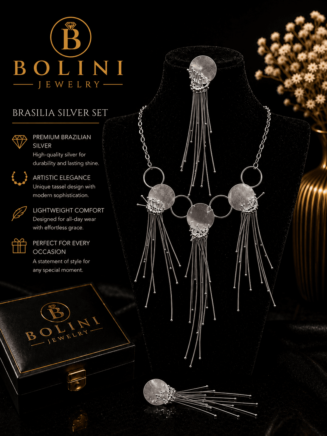 BRAZILLIAN SILVER SET 